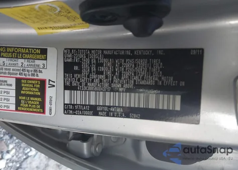 2011 Toyota Venza Base V6 from USA, damaged, VIN 4T3ZK3BB5BU043717